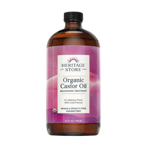 Heritage Store, Organic Castor Oil, 32 Oz Heritage Store