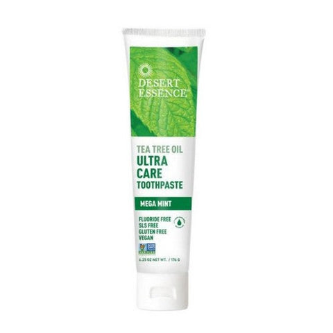 Desert Essence, Tea Tree Oil Ultracare ToothPaste, Mega Mint, 6.25 oz Desert Essence