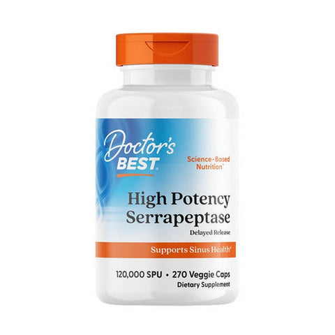 Doctors Best, High Potency Serrapeptase, 120,000 SPU, 270 Veggie Caps Doctors Best