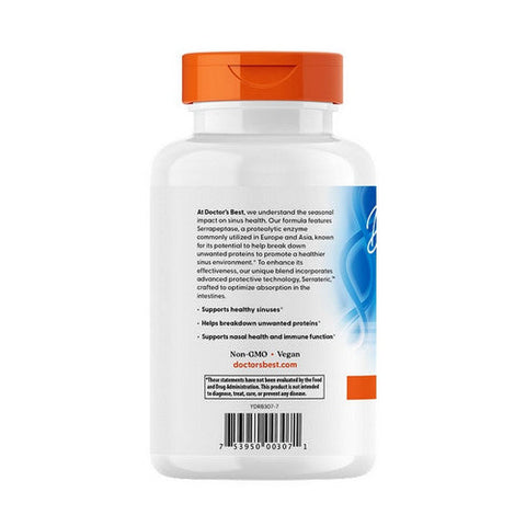 Doctors Best, High Potency Serrapeptase, 120,000 SPU, 270 Veggie Caps Doctors Best