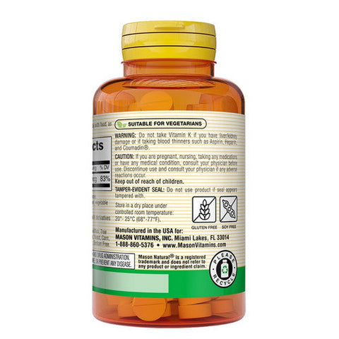 Mason, Vitamin K, 100 Mcg, 100 Tabs Mason