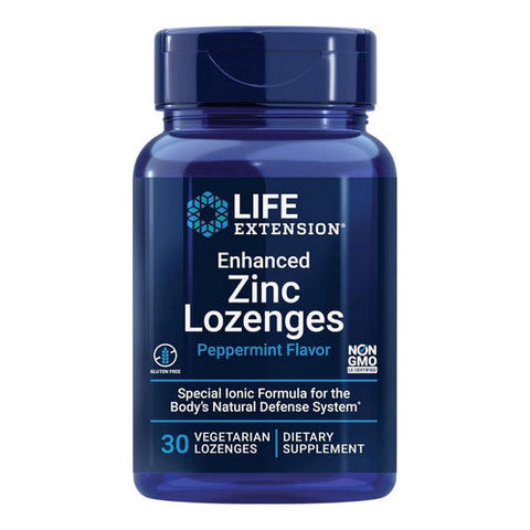 Life Extension, Enhanced Zinc Lozenges Peppermint, 30 Lozenges Life Extension