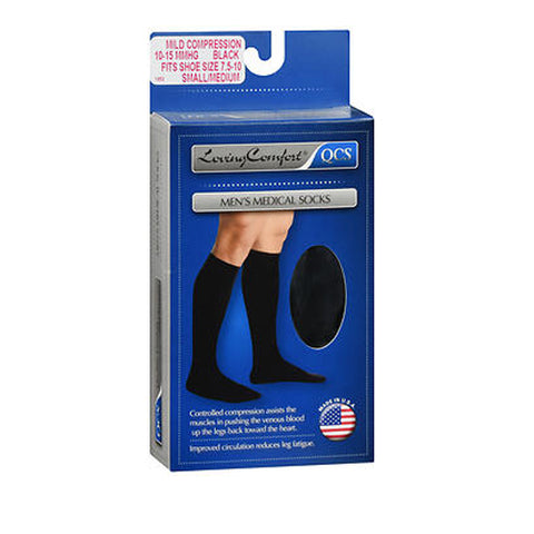 Men'S Medical Socks Mild Compression Small And Medium Black 1 Pair by Qcs