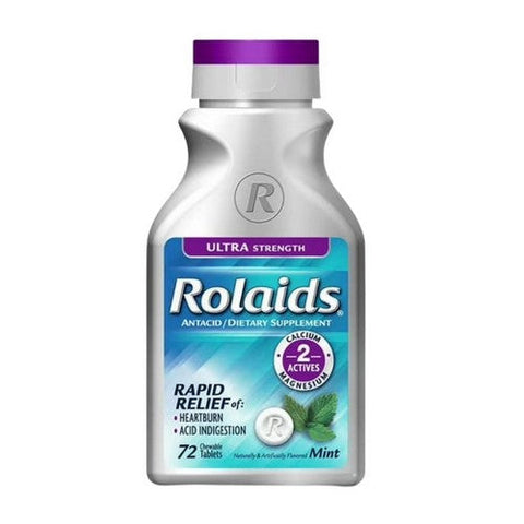 Rolaids, Ultra Strength, Mint 72 Chewable Tabs Rolaids