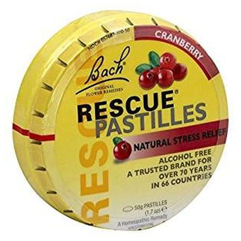 Bach, Rescue Pastilles Tin, Cranberry 1.7 Oz Bach