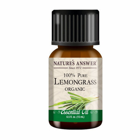 Nature's Answer, Essential Oil, Organic Lemongrass 0.5 Oz Nature's Answer