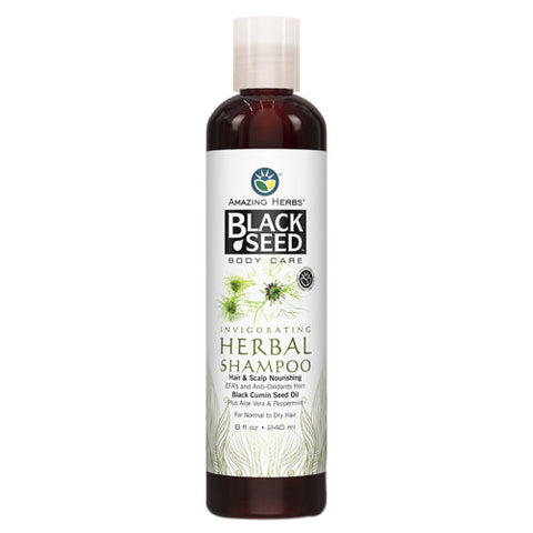Amazing Herbs, Black Seed Invigorating Herbal Shampoo, 8 oz Amazing Herbs