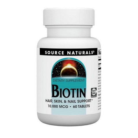 Source Naturals, Biotin, 10000 mcg, 60 Tabs Source Naturals