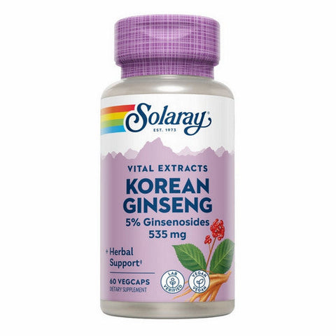 Solaray, Korean Ginseng Root Extract, 535 mg, 60 Caps Solaray