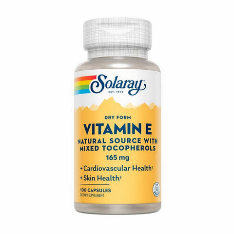 Solaray, Dry From Vitamin E, 200 IU, 100 Caps Solaray