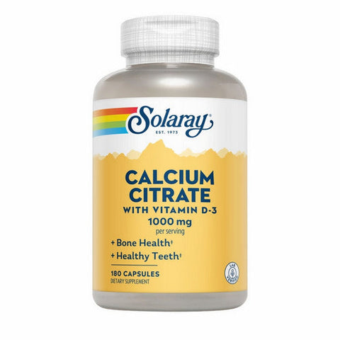 Solaray, Calcium Citrate, 1000 mg, 180 Caps Solaray