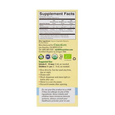 Child Life Essentials, Organic Gripe Water, 2 Oz Child Life Essentials