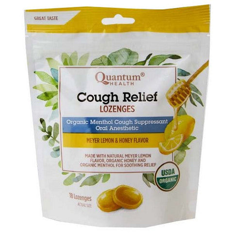 Quantum Health, Cough Relief Meyer Lemon And Honey, 18 Lozenges Quantum Health