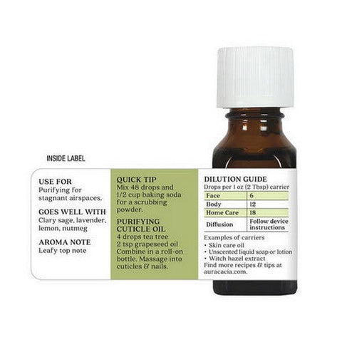 Aura Cacia, Essential Oil Tea Tree, (melaleuca alternafolia) 0.5 Fl Oz Aura Cacia