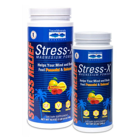 Trace Minerals, Stress-X Magnesium Raspberry Lemon, 8.5 Oz