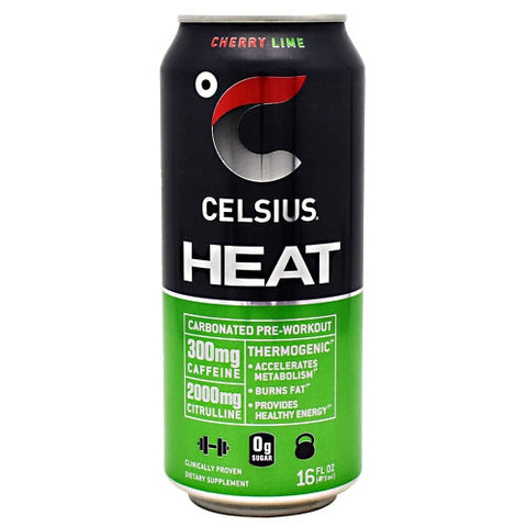Celsius, Heat Performance Energy Drink Cherry Lime, 12 x 16 Oz Celsius