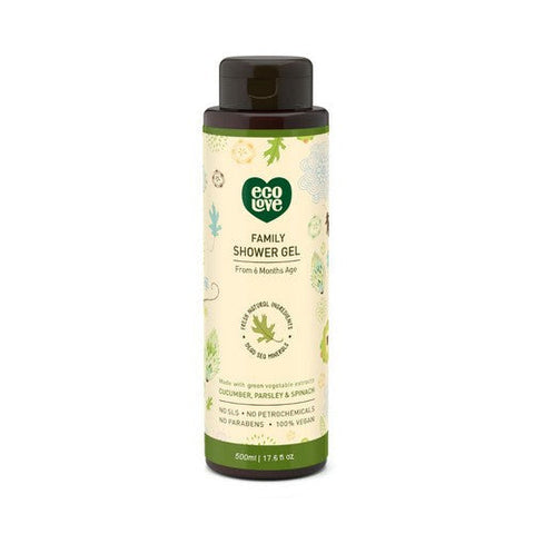 Eco Love, 100% Vegan Shower Gel, Cucumbers Parsley & Spinach 17.6 Oz Eco Love