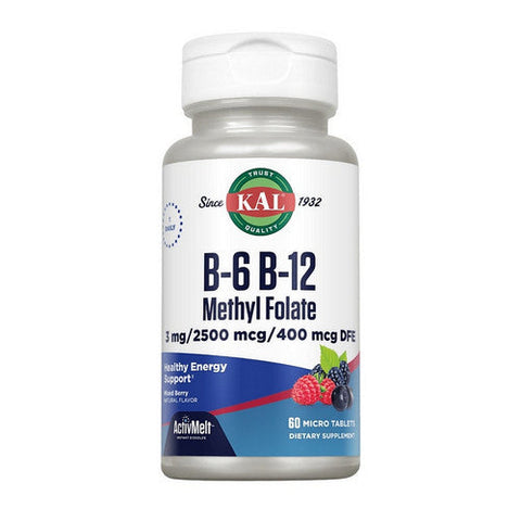 Kal, B-6 B-12 Methyl Folate Mixed Berry, 60 Count Kal
