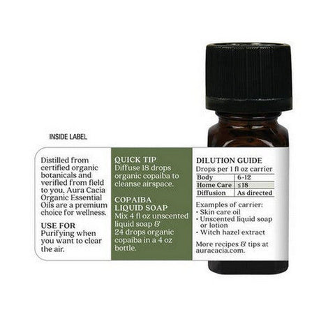 Aura Cacia, Organic Essential Oil, Copaiba .25Oz Aura Cacia