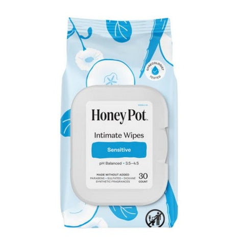 The Honey Pot, Sensitive Wipes, 30 Count The Honey Pot