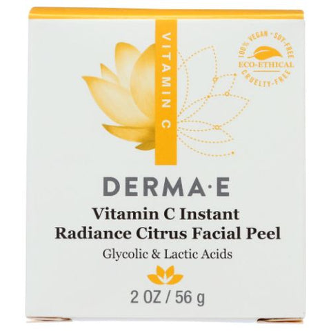 Derma e, Vitamin C Instant Radiance Citrus Facial Peel, 2 Oz Derma e