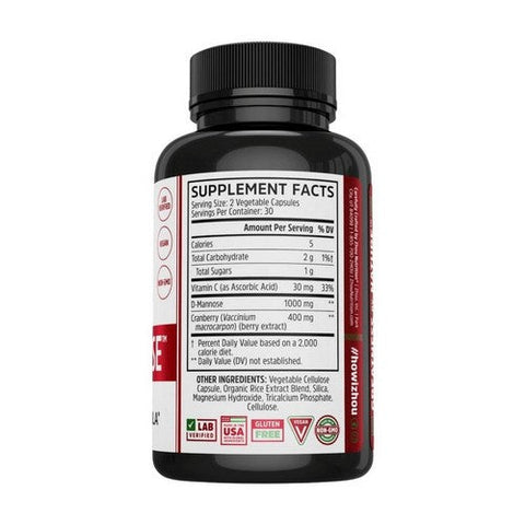 Zhou Nutrition, D-Mannose with Cranberry, 60 Veg Caps Zhou Nutrition