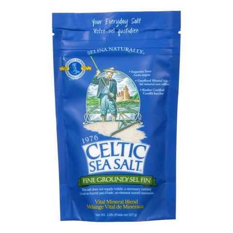Celtic Sea Salt, Fine Ground Mineral Sea Salt, 8 Oz Celtic Sea Salt