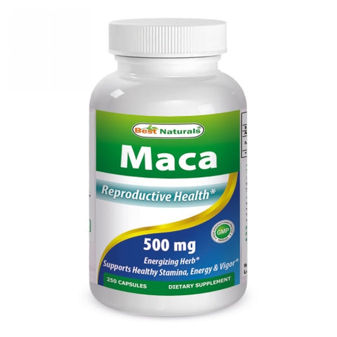 Best Naturals, Maca, 500 mg, 250 Caps Best Naturals
