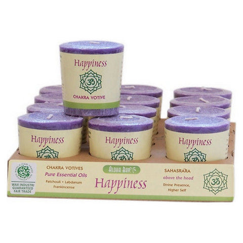 Aloha Bay, Candle Chakra Votive Happiness Violet, 12 Count Aloha Bay