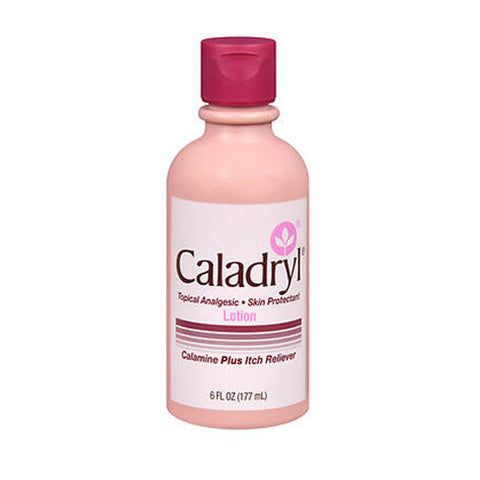 Caladryl, Topical Skin Protectant Calamine Plus Itch Reliever Lotion Pink, 6 Oz Caladryl
