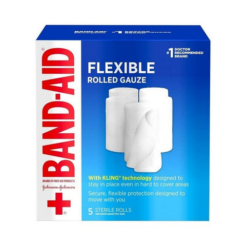 Band-Aid, Rolled Gauze Medium, 5 Each Band-Aid