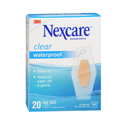 Nexcare, Bandages Waterproof 1.06 X 2.25 Inch Clear, 20 Each Nexcare
