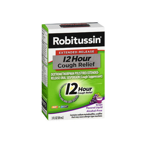 Robitussin, 12 Hour Cough Relief Liquid Grape Flavored, 3 Oz Robitussin