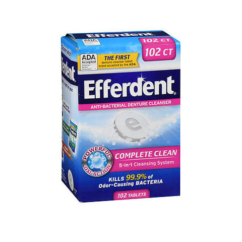 Efferdent, Anti-Bacterial Dental Appliance Cleanser Complete Clean, 102 Tabs Efferdent