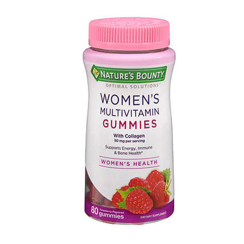 Nature's Bounty, Nature's Bounty Optimal Solutions Women's Multivitamin Gummies Raspberry Flavored, 80 Gummies Nature's Bounty
