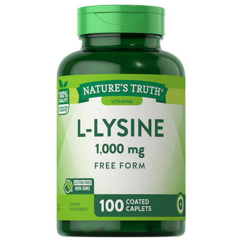 Nature's Truth, L-Lysine 1000 Mg Coated Caplets, 1000 Mg, 100 Tabs Nature's Truth