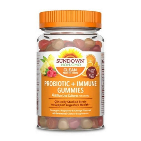 Sundown Naturals, Probiotic Gummies Pineapple Raspberry & Orange, 60 Each Sundown Naturals