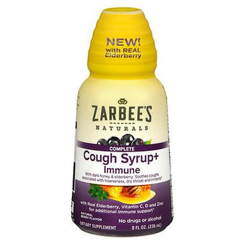 Zarbees, Naturals Complete Cough Syrup Plus Immune Natural Berry, 8 Oz Zarbees