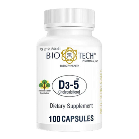 Bio-TechPharmacal, Vitamin D-3, 5000 IU, 100 Capsules Bio-TechPharmacal