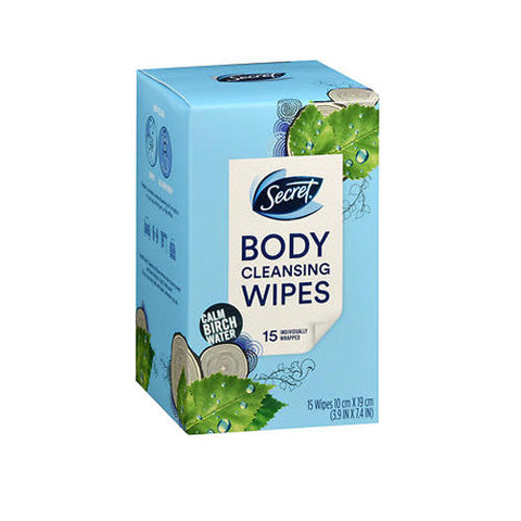 Secret, Body Cleansing Wipes Calm Birch Water, 15 Each Secret