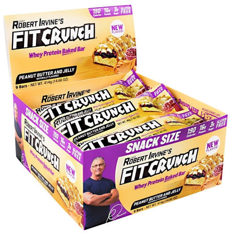 Fit Crunch Bars, Fit Crunch Bar, Peanut Butter & Jelly 9 Bars Fit Crunch Bars