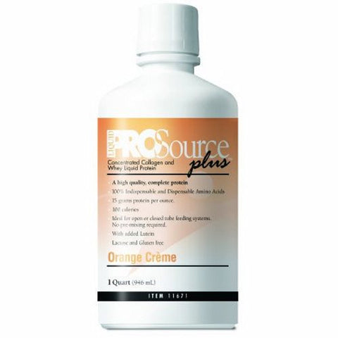 Medtrition, Protein Supplement ProSource Plus Orange CrÃ¨me Flavor 32 oz. Bottle Ready to Use, Count of 4 Medtrition