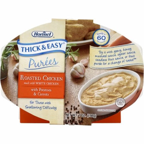 Hormel, Thickened Food Tray Roasted Chicken with Potatoes / Carrots Flavor Puree, Count of 7 Hormel