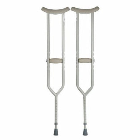 McKesson, Underarm Crutches McKesson Steel Frame Adult 500 lbs. Weight Capacity Push Button / Wing Nut Adjustm, 1 Pair McKesson