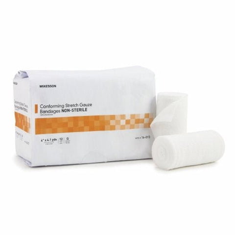McKesson, Conforming Stretch Gauze Bandages Non Sterile 4 In X 4 1/10 Yards, Count of 12 McKesson