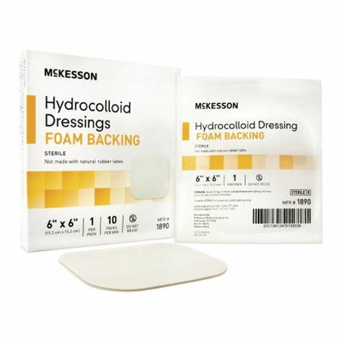 McKesson, Hydrocolloid Dressing 6 X 6 Inch Sterile, Box Of 10 McKesson