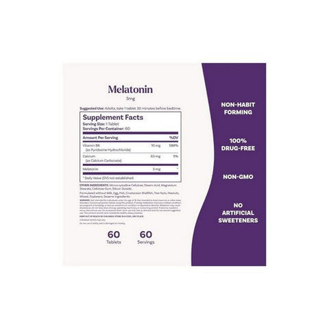 Natrol, Melatonin, 3 MG, 60 Tabs Natrol
