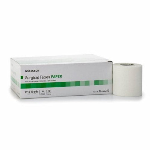 McKesson, Medical Tape White 2 Inch X 10 Yard Paper NonSterile 16-47320, Case Of 12 McKesson