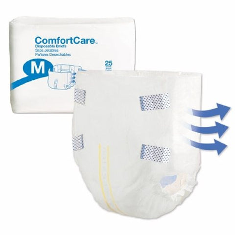Principle Business Enterprises, Unisex Adult Incontinence Brief ComfortCare Tab Closure Medium Disposable Moderate Absorbency, Count of 25 Principle Business Enterprises
