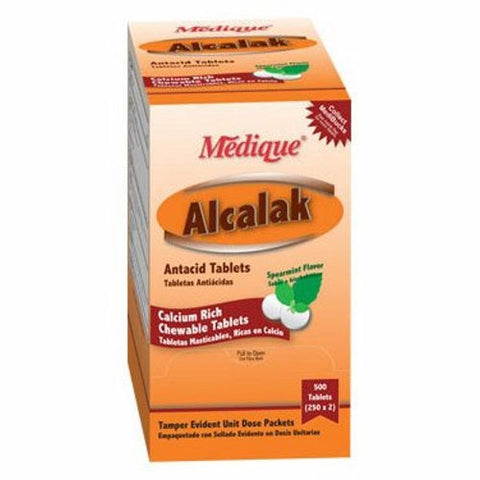 Medique, Antacid Alcalak 420 mg Strength Chewable Tablet 500 per Box, Box Of 500 Medique